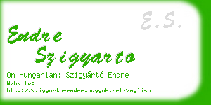 endre szigyarto business card
