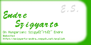 endre szigyarto business card